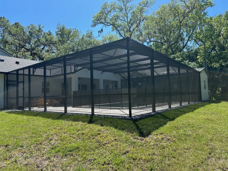 Screen enclosure over a custom pool — Central Florida 4