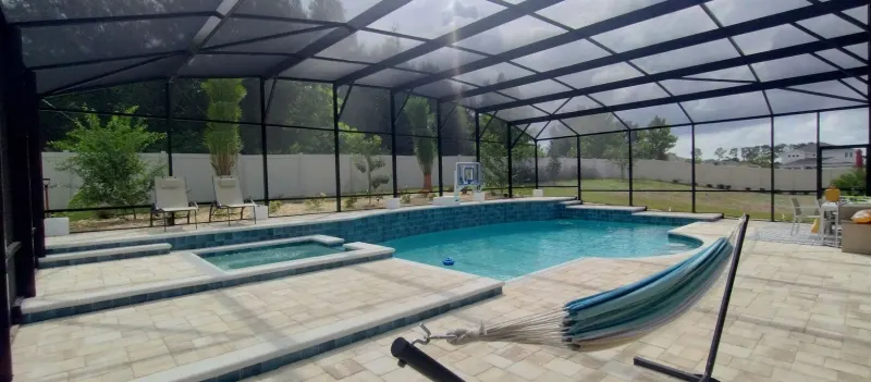 Screen enclosure over a custom pool — Central Florida 5