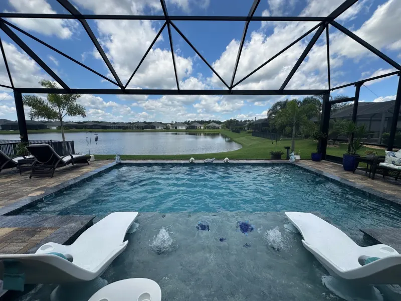 Screen enclosure over a custom pool — Central Florida 6