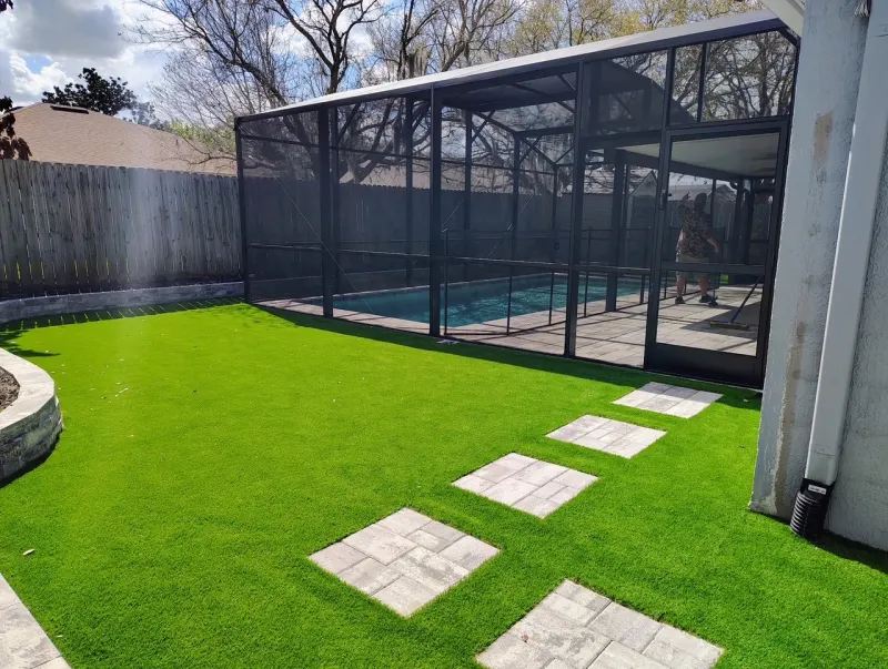 Screen enclosure over a custom pool — Central Florida 9