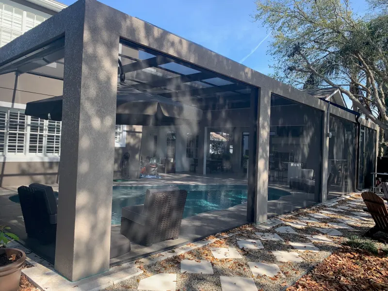 Screen enclosure over a custom pool — Central Florida 10